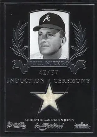 2004 Fleer InScribed - Induction Ceremony Material Silver #ICJ-PN - Phil Niekro - Atlanta Braves