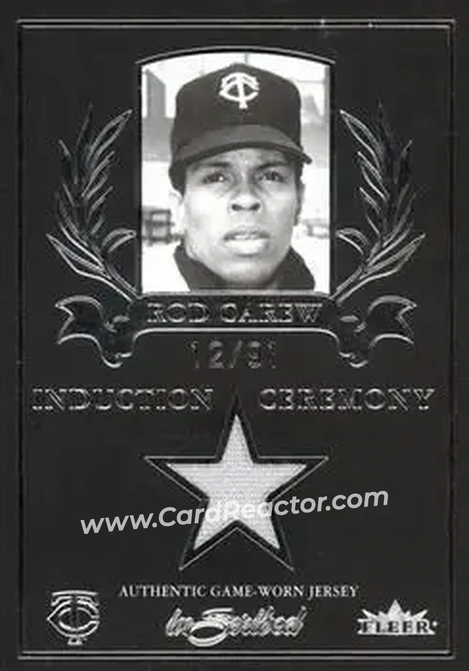 2004 Fleer InScribed - Induction Ceremony Material Silver #ICJ-RC - Rod Carew - Minnesota Twins - Front
