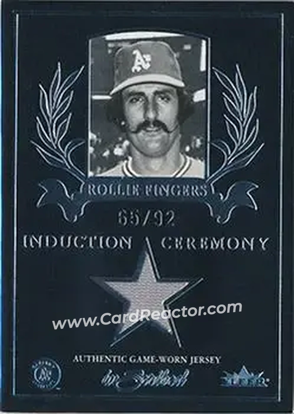 2004 Fleer InScribed - Induction Ceremony Material Silver #ICJ-RF - Rollie Fingers - Oakland Athletics - Front