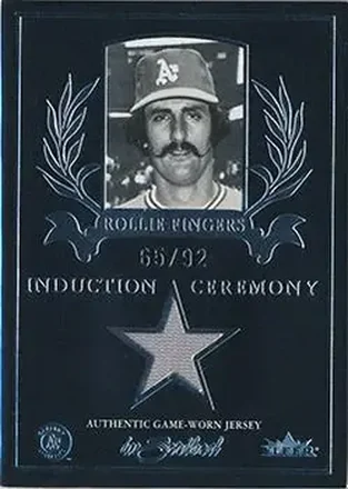 2004 Fleer InScribed #ICJ-RF Induction Ceremony Material Silver Rollie Fingers