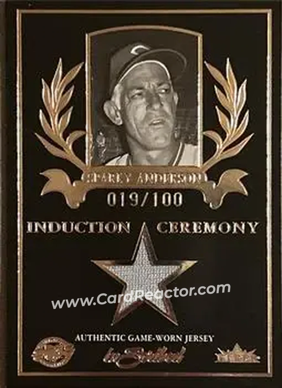 2004 Fleer InScribed - Induction Ceremony Material Silver #ICJ-SA - George Anderson - Cincinnati Reds - Front