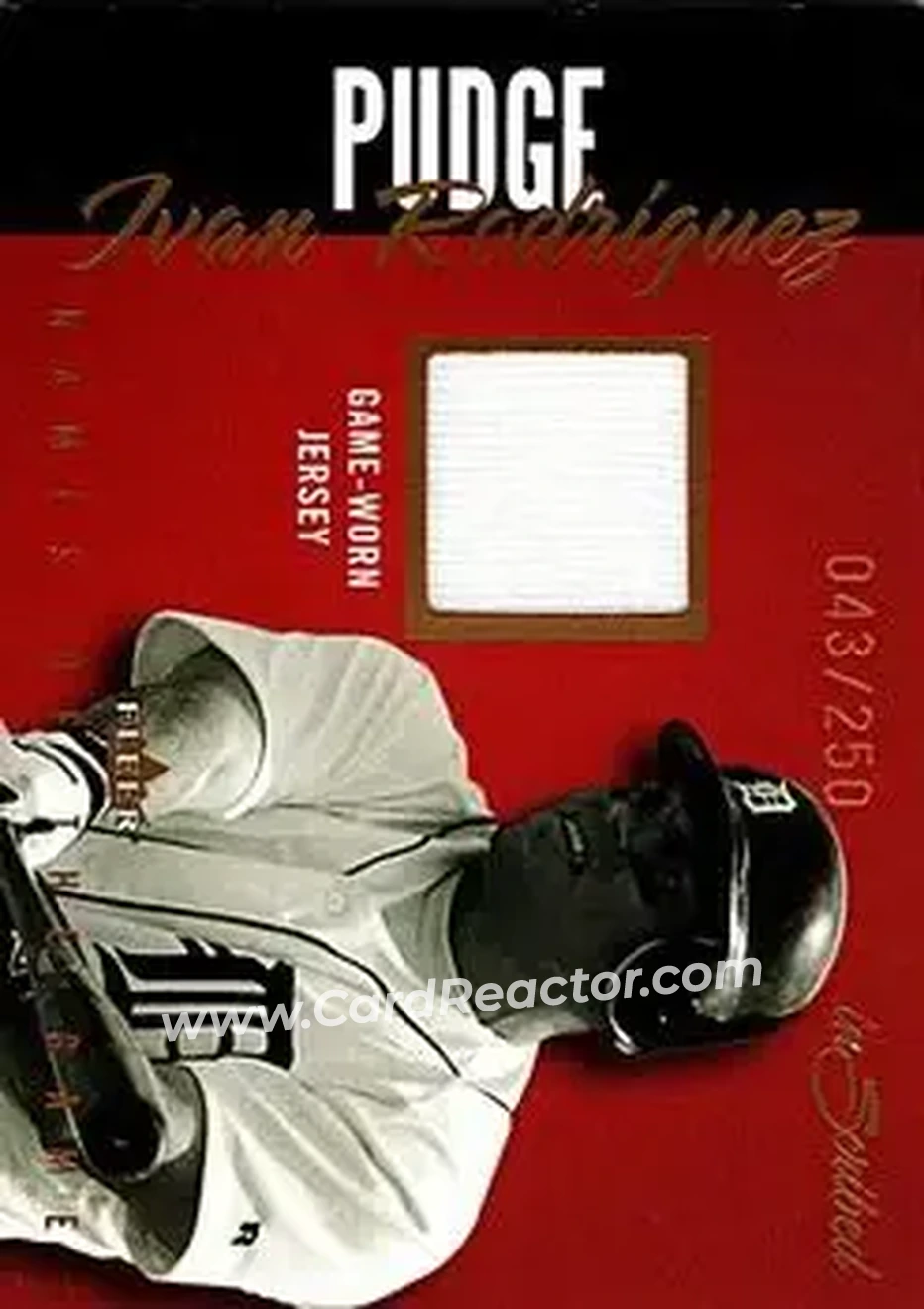 2004 Fleer InScribed - Names of the Game Material Copper #NGJ-IR - Ivan Rodriguez - Detroit Tigers - Front