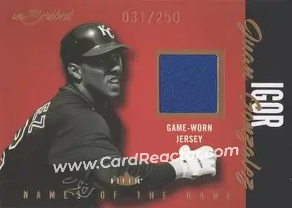 2004 Fleer InScribed - Names of the Game Material Copper #NGJ-JG - Juan Gonzalez - Kansas City Royals - Front