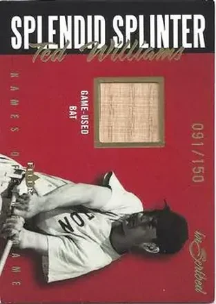 2004 Fleer InScribed - Names of the Game Material Gold #NGJ-TW - Ted Williams - Boston Red Sox
