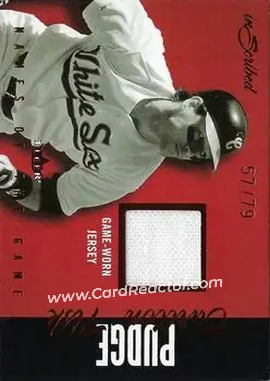2004 Fleer InScribed - Names of the Game Material Red #NGJ-CF - Carlton Fisk - Chicago White Sox - Front 2004 Fleer InScribed - Names of the Game Material Red #NGJ-CF - Carlton Fisk - Chicago White Sox - Front