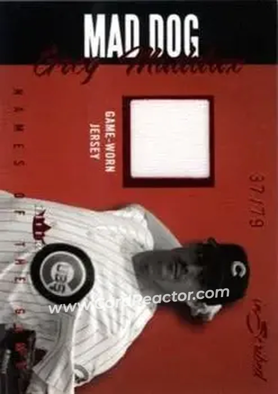 2004 Fleer InScribed - Names of the Game Material Red #NGJ-GM - Greg Maddux - Chicago Cubs - Front