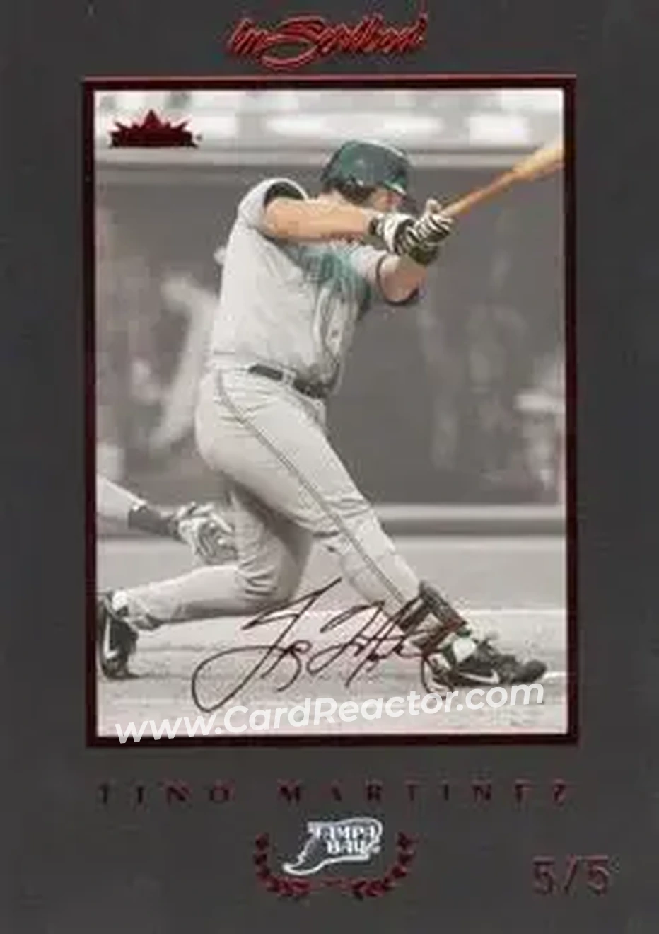2004 Fleer InScribed - Red #68 - Tino Martinez - Tampa Bay Devil Rays - Front