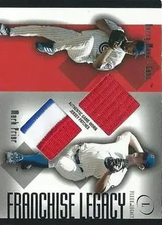 2004 Fleer Legacy - Franchise Dual Patch #FL/KW-MP - Kerry Wood - Mark Prior SN30, MEM - Chicago Cubs - Chicago Cubs