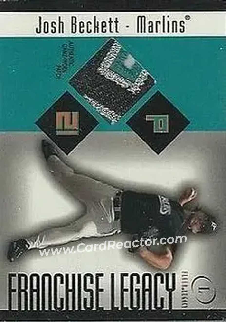 2004 Fleer Legacy - Franchise Patch 50 #FL/JBE - Josh Beckett - Florida Marlins - Front