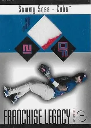 2004 Fleer Legacy - Franchise Patch 99 #FL/SS - Sammy Sosa - Chicago Cubs