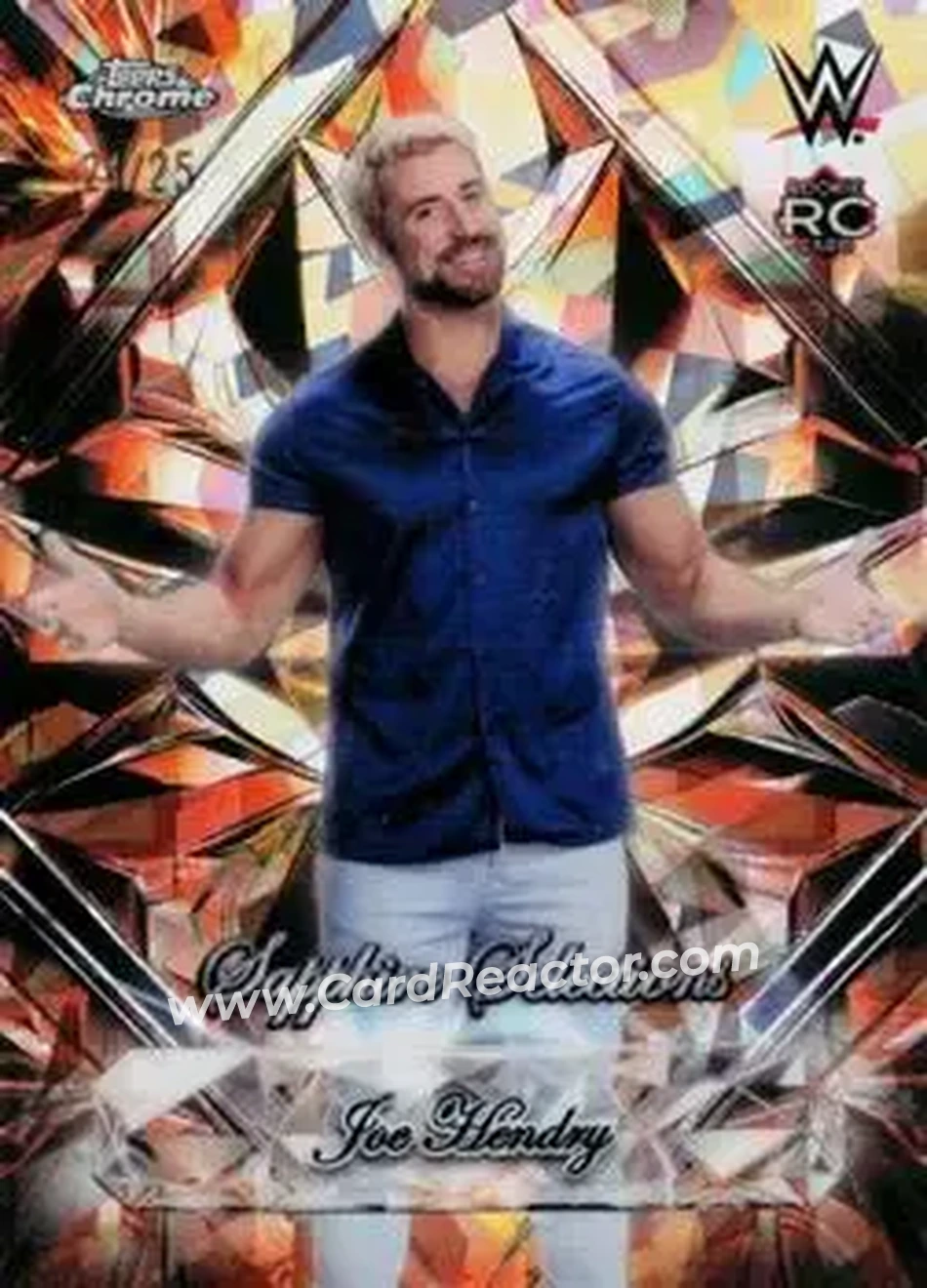 2026 Topps Chrome Sapphire Edition WWE - Sapphire Selections Orange #SAS-JH - Joe Hendry - Front 2026 Topps Chrome Sapphire Edition WWE - Sapphire Selections Orange #SAS-JH - Joe Hendry - Front