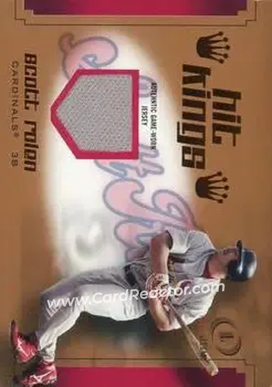 2004 Fleer Legacy - Hit Kings Jersey Copper #HK/SR - Scott Rolen - St. Louis Cardinals - Front 2004 Fleer Legacy - Hit Kings Jersey Copper #HK/SR - Scott Rolen - St. Louis Cardinals - Front