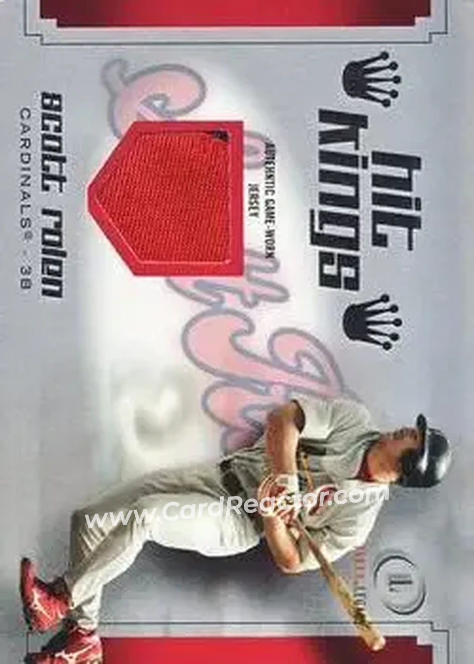 2004 Fleer Legacy - Hit Kings Patch Silver #HK/SR - Scott Rolen - St. Louis Cardinals - Front