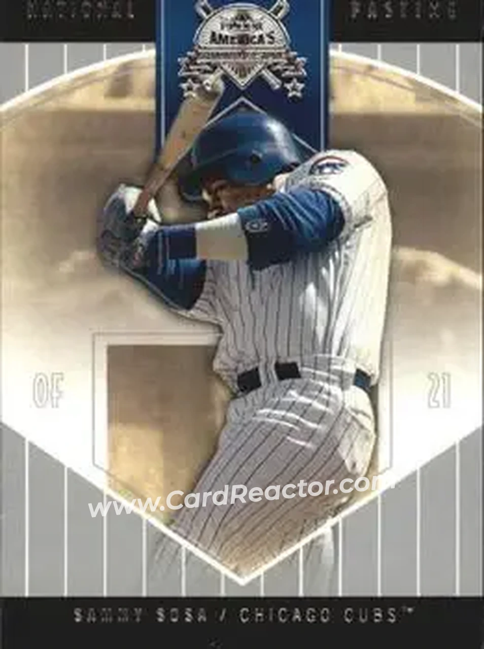 2004 Fleer National Pastime #4 - Sammy Sosa - Chicago Cubs - Front 2004 Fleer National Pastime #4 - Sammy Sosa - Chicago Cubs - Front