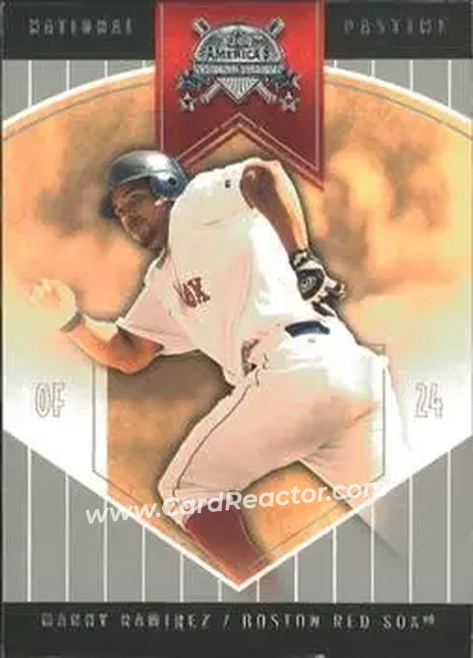 2004 Fleer National Pastime #10 - Manny Ramirez - Boston Red Sox - Front 2004 Fleer National Pastime #10 - Manny Ramirez - Boston Red Sox - Front