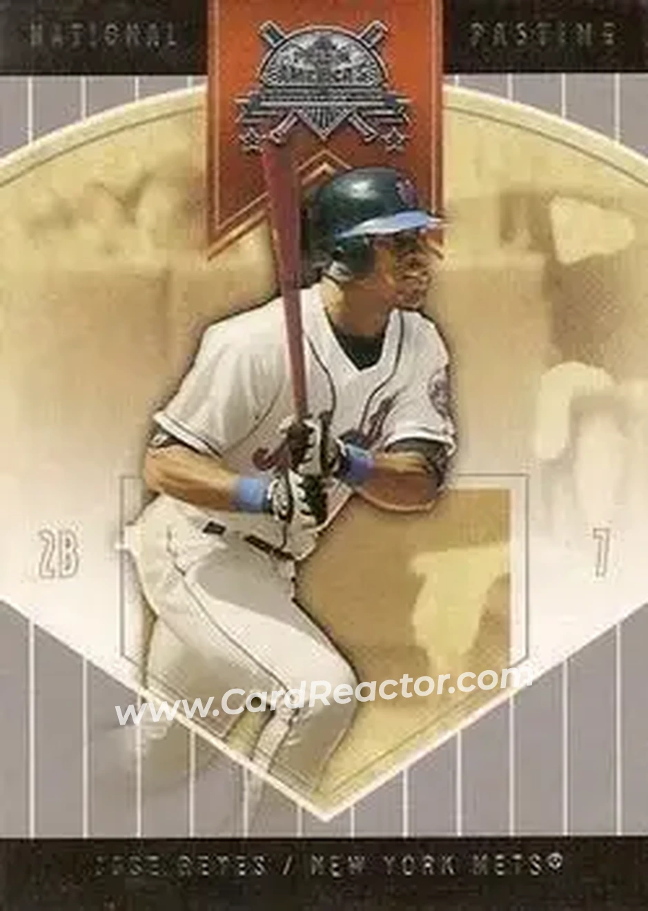 2004 Fleer National Pastime #11 - Jose Reyes - New York Mets - Front 2004 Fleer National Pastime #11 - Jose Reyes - New York Mets - Front