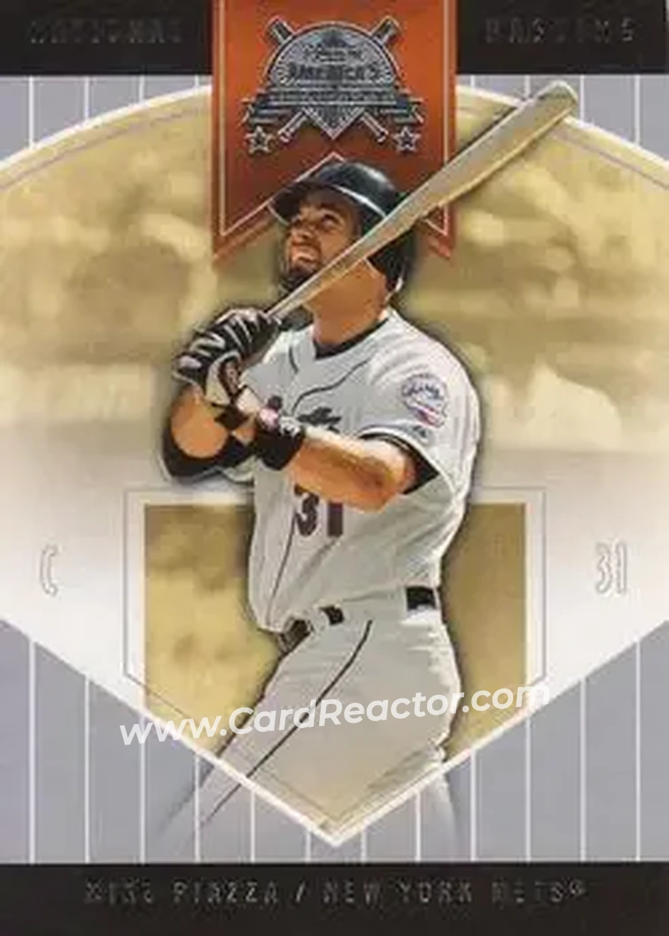 2004 Fleer National Pastime #16 - Mike Piazza - New York Mets - Front