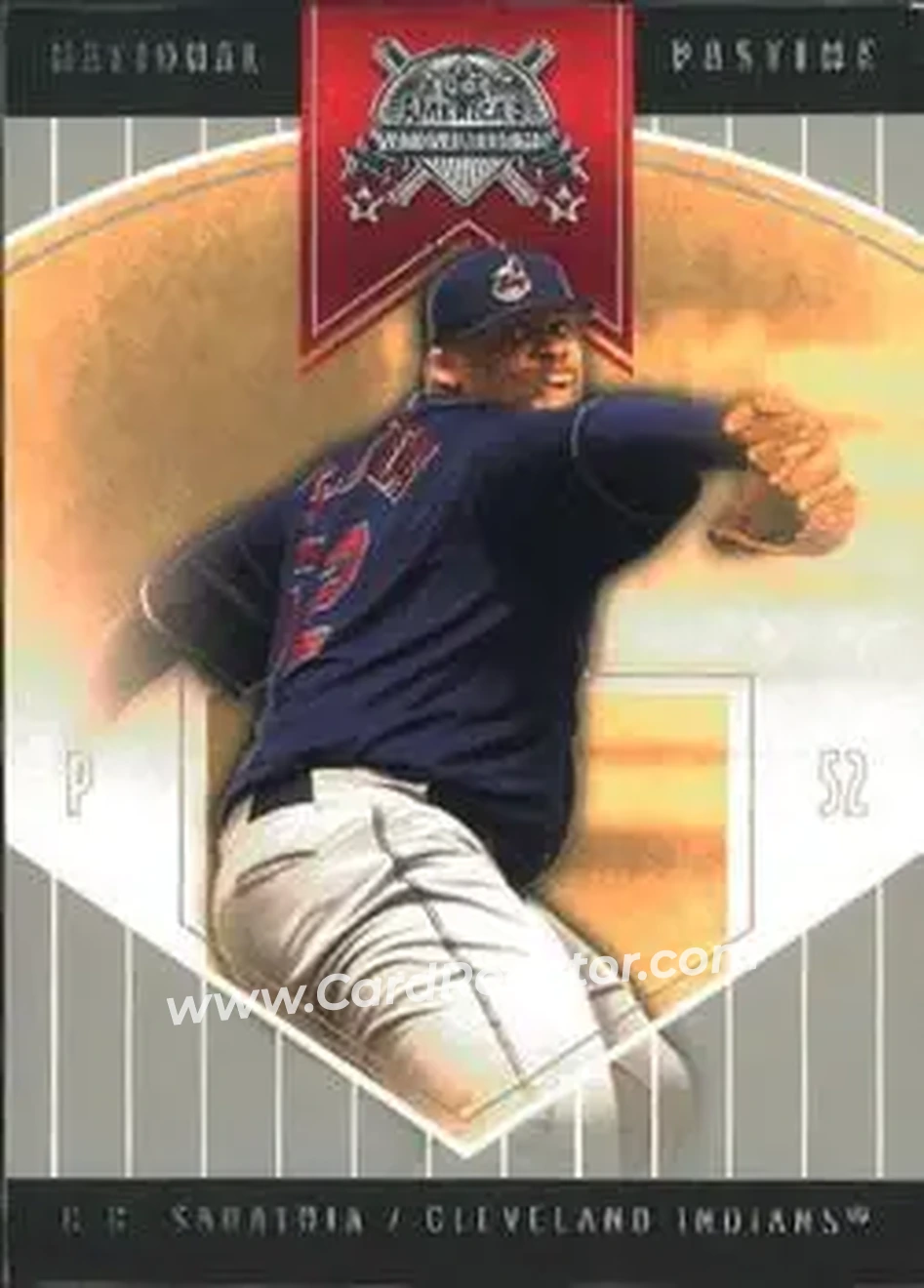 2004 Fleer National Pastime #41 - CC Sabathia - Cleveland Indians - Front 2004 Fleer National Pastime #41 - CC Sabathia - Cleveland Indians - Front
