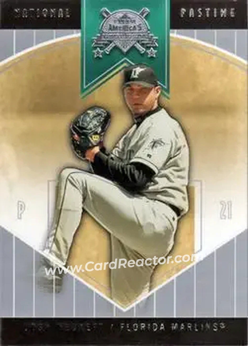 2004 Fleer National Pastime #48 - Josh Beckett - Florida Marlins - Front