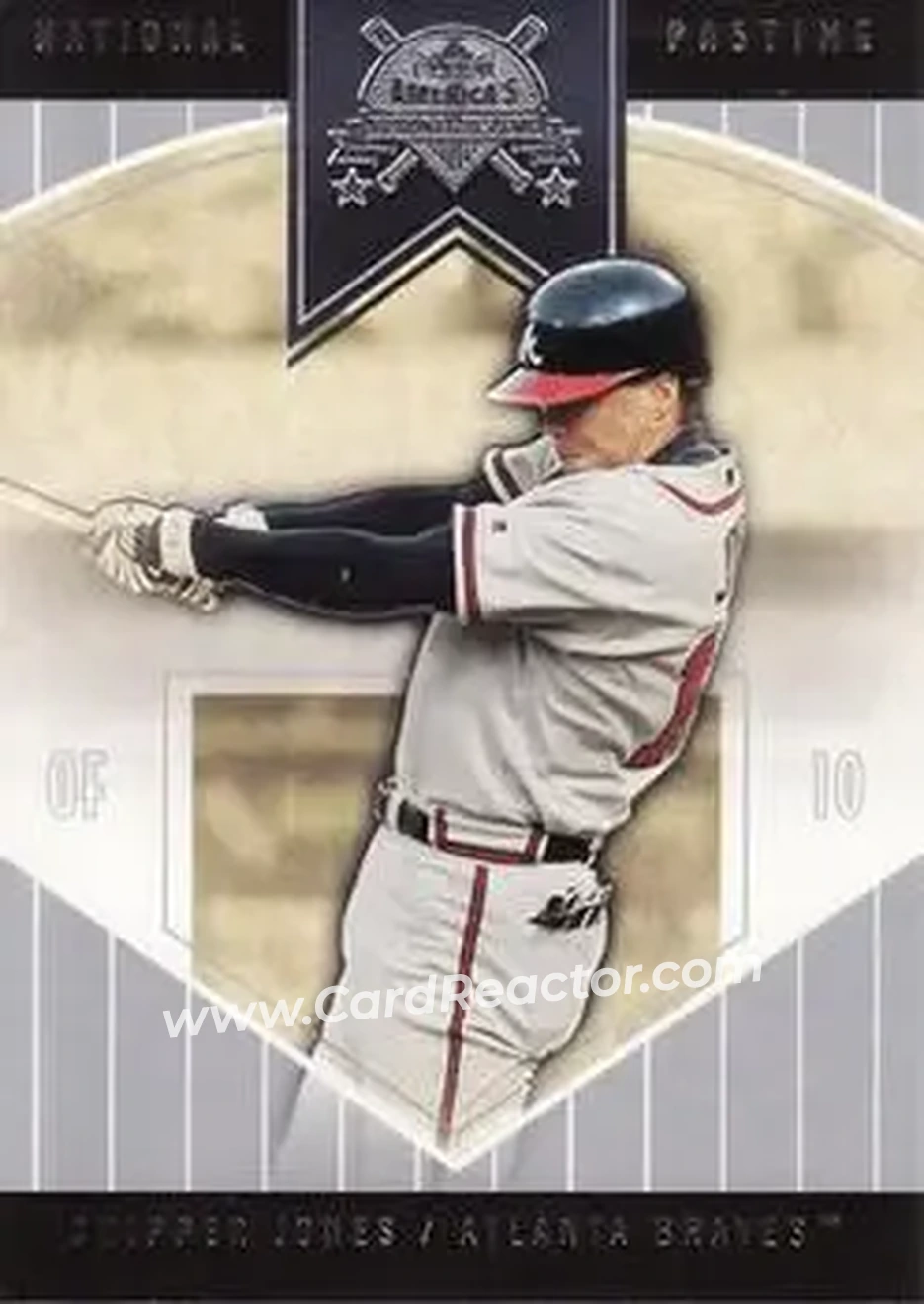 2004 Fleer National Pastime #56 - Chipper Jones - Atlanta Braves - Front