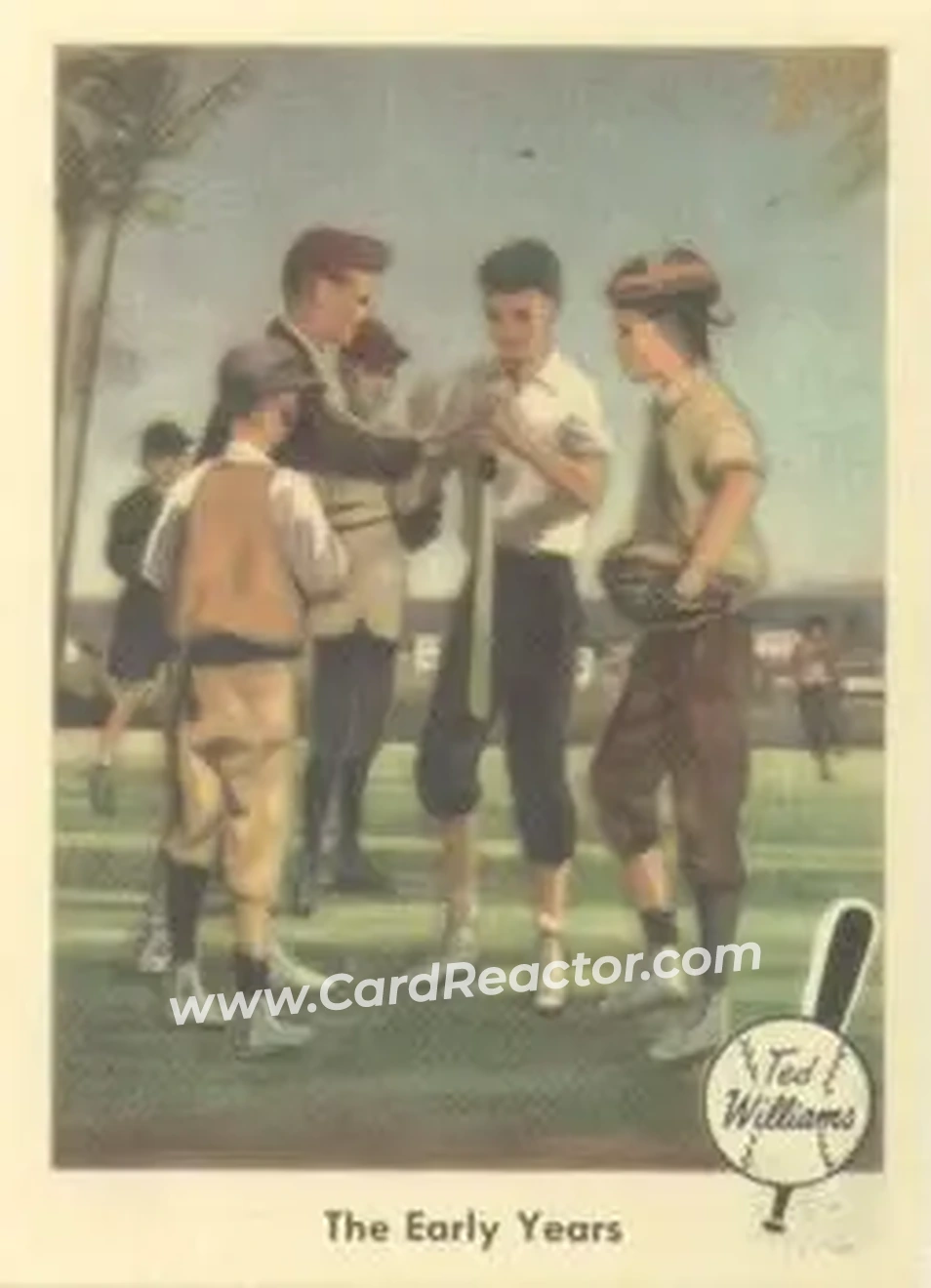2004 Fleer National Pastime - 1959 Ted Williams Reprint #1 - Ted Williams - Boston Red Sox - Front