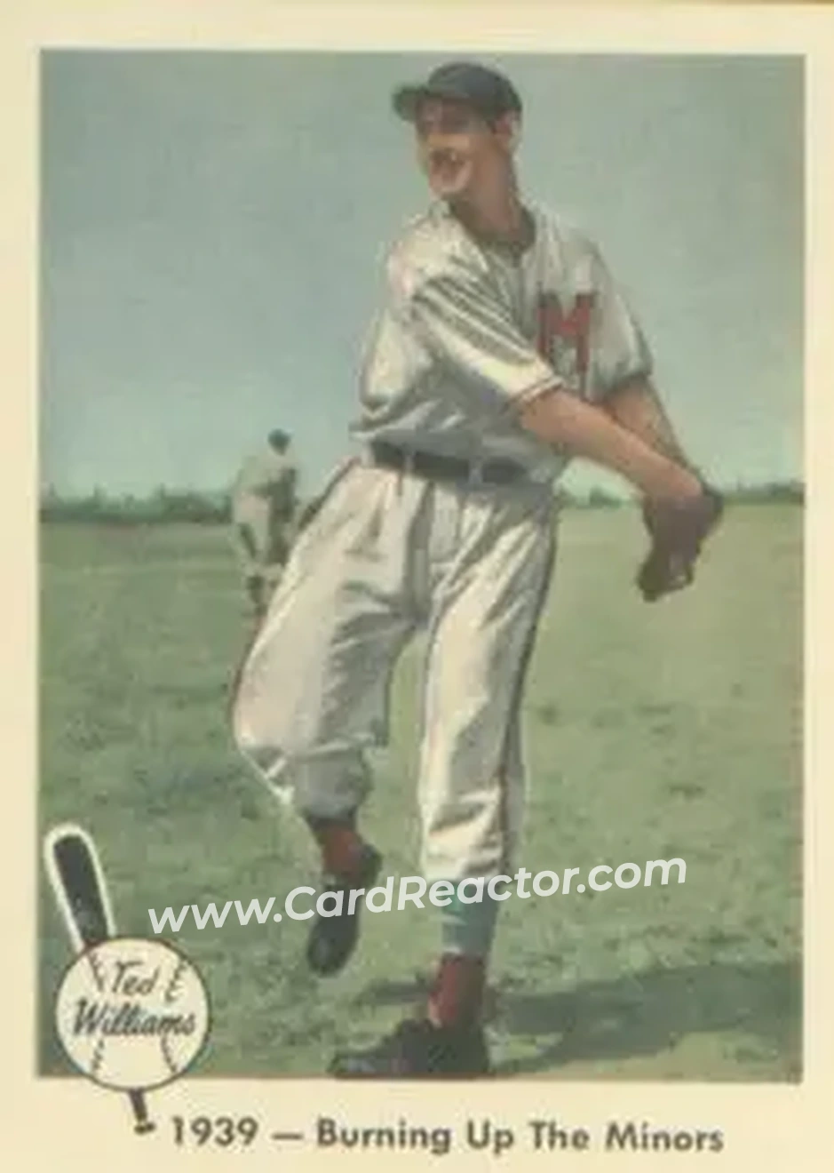 2004 Fleer National Pastime - 1959 Ted Williams Reprint #12 - Ted Williams - Minneapolis Millers - Front 2004 Fleer National Pastime - 1959 Ted Williams Reprint #12 - Ted Williams - Minneapolis Millers - Front