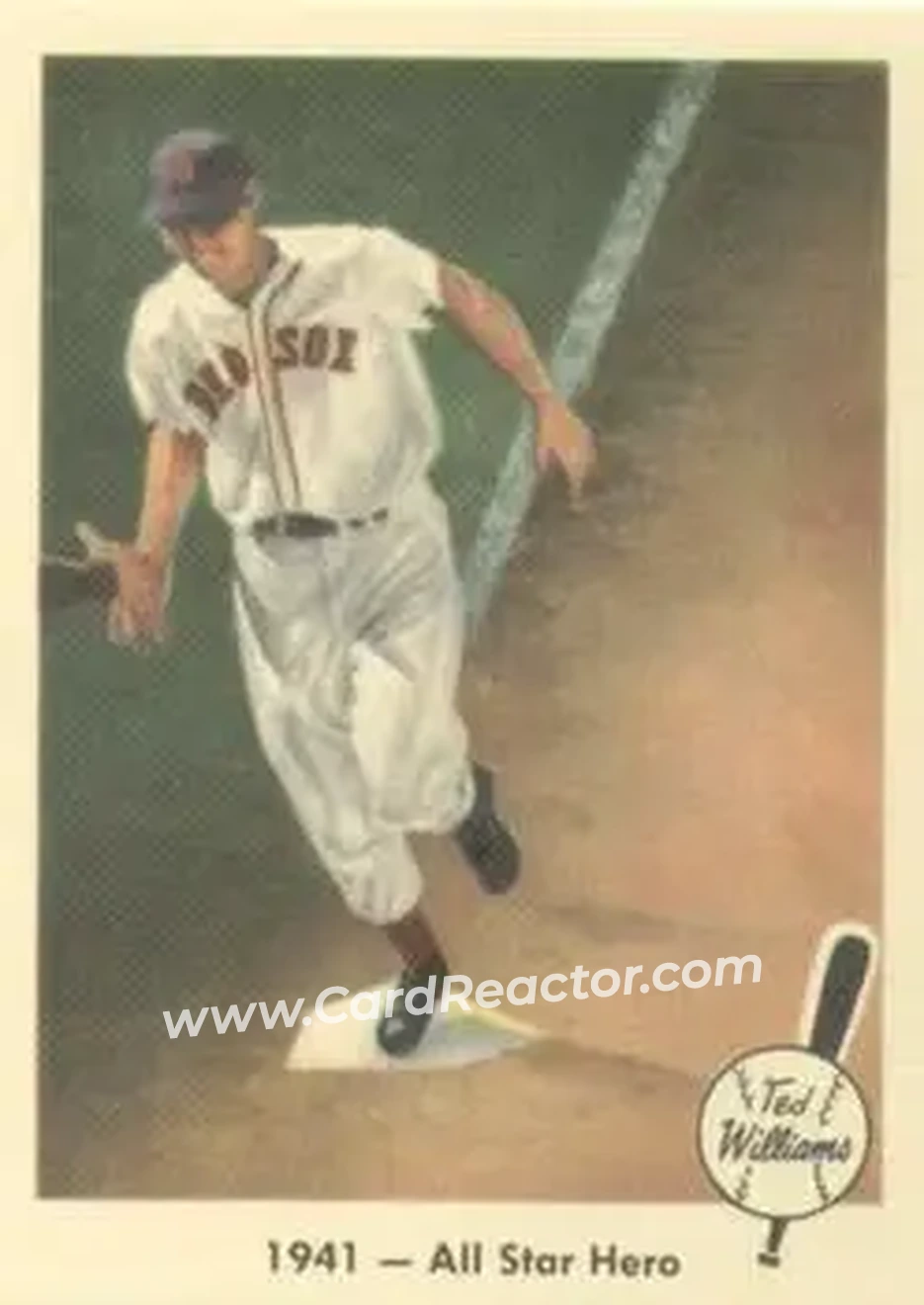 2004 Fleer National Pastime - 1959 Ted Williams Reprint #18 - Ted Williams - Boston Red Sox - Front