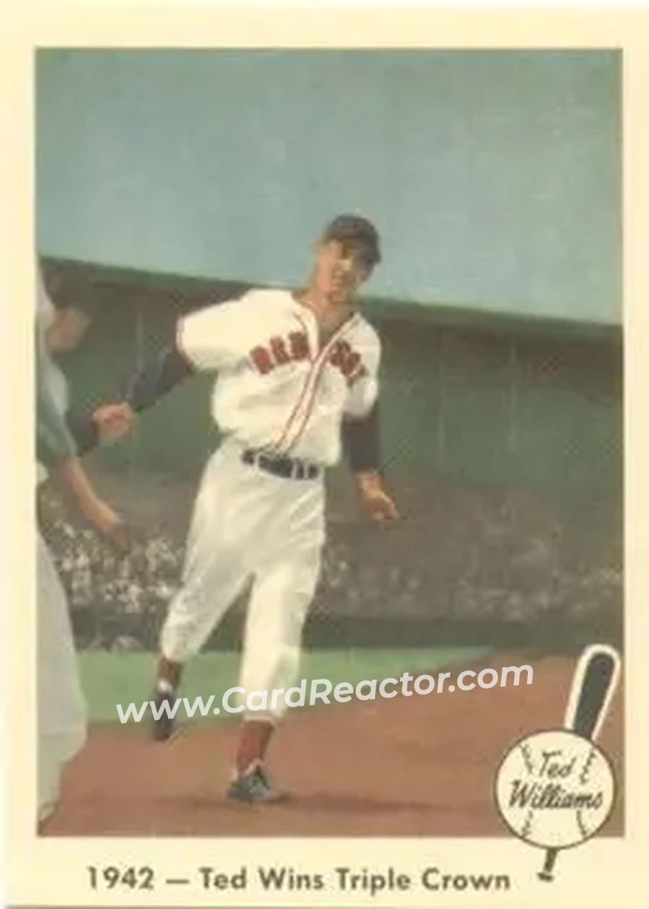 2004 Fleer National Pastime - 1959 Ted Williams Reprint #19 - Ted Williams - Boston Red Sox - Front