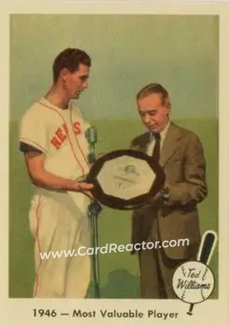 2004 Fleer National Pastime - 1959 Ted Williams Reprint #32 - Ted Williams - Boston Red Sox - Front 2004 Fleer National Pastime - 1959 Ted Williams Reprint #32 - Ted Williams - Boston Red Sox - Front