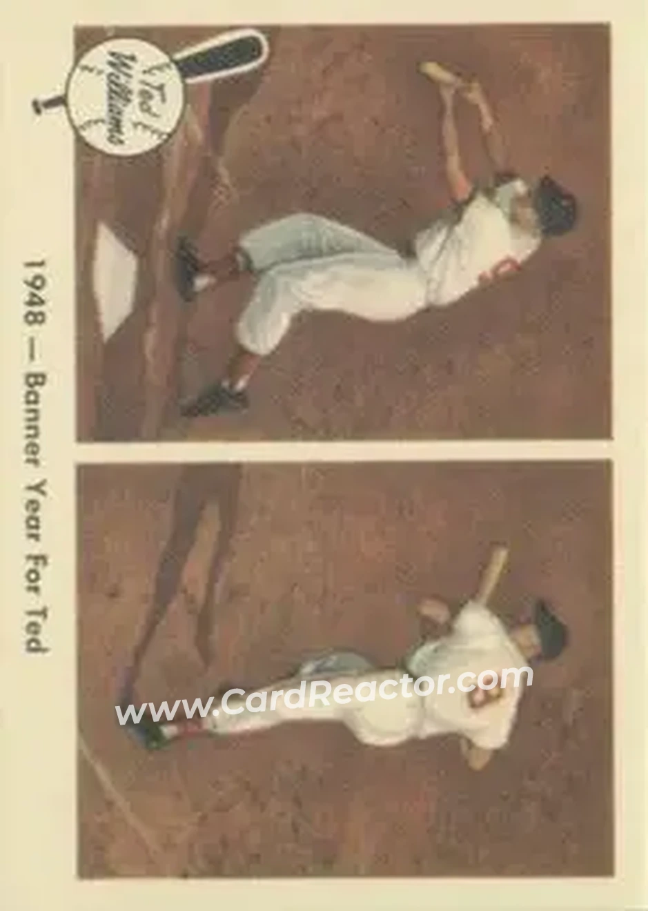 2004 Fleer National Pastime - 1959 Ted Williams Reprint #36 - Ted Williams - Boston Red Sox - Front 2004 Fleer National Pastime - 1959 Ted Williams Reprint #36 - Ted Williams - Boston Red Sox - Front