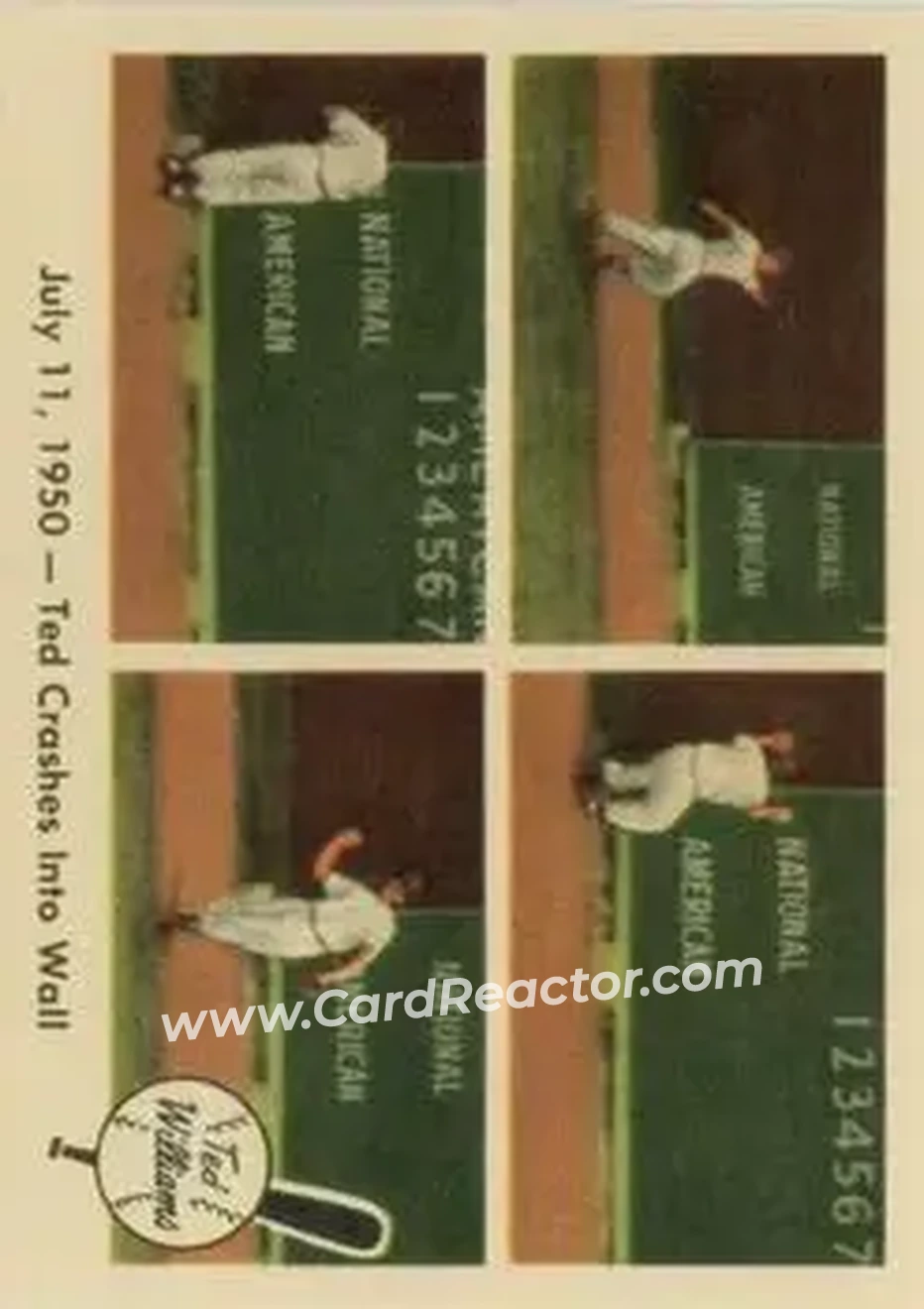 2004 Fleer National Pastime - 1959 Ted Williams Reprint #40 - Ted Williams - Boston Red Sox - Front