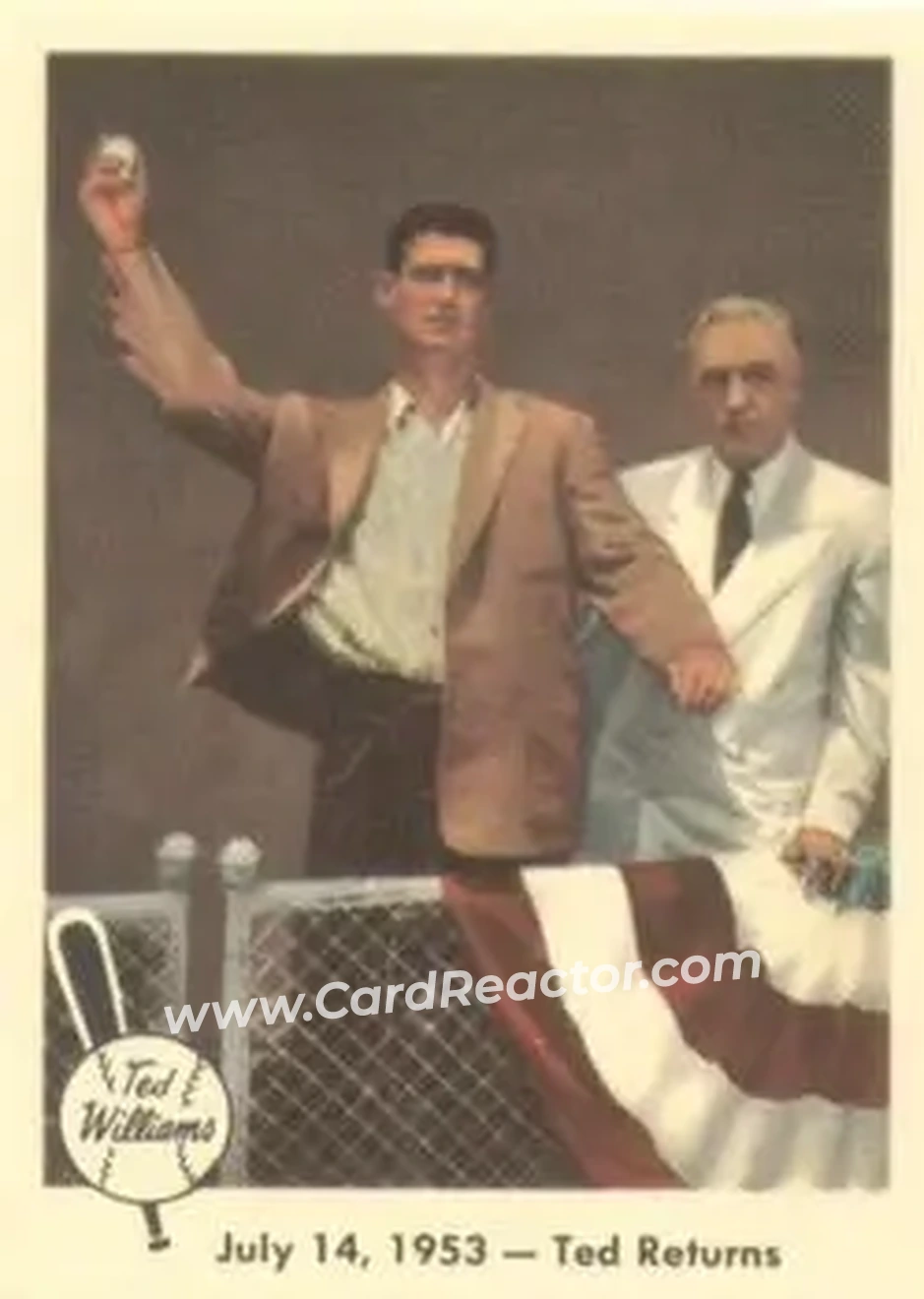 2004 Fleer National Pastime - 1959 Ted Williams Reprint #48 - Ted Williams - Boston Red Sox - Front