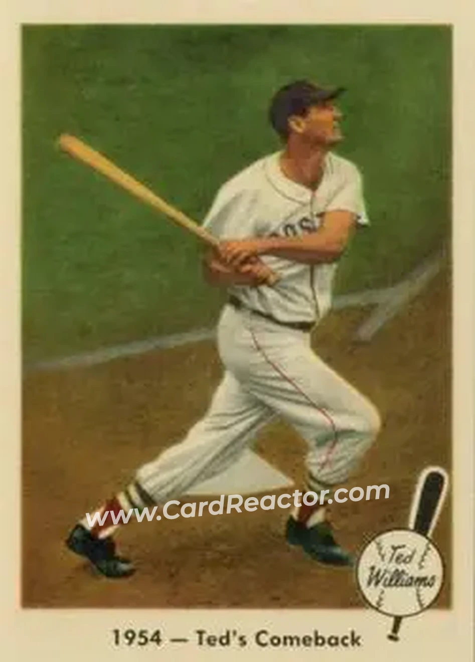 2004 Fleer National Pastime - 1959 Ted Williams Reprint #52 - Ted Williams - Boston Red Sox - Front