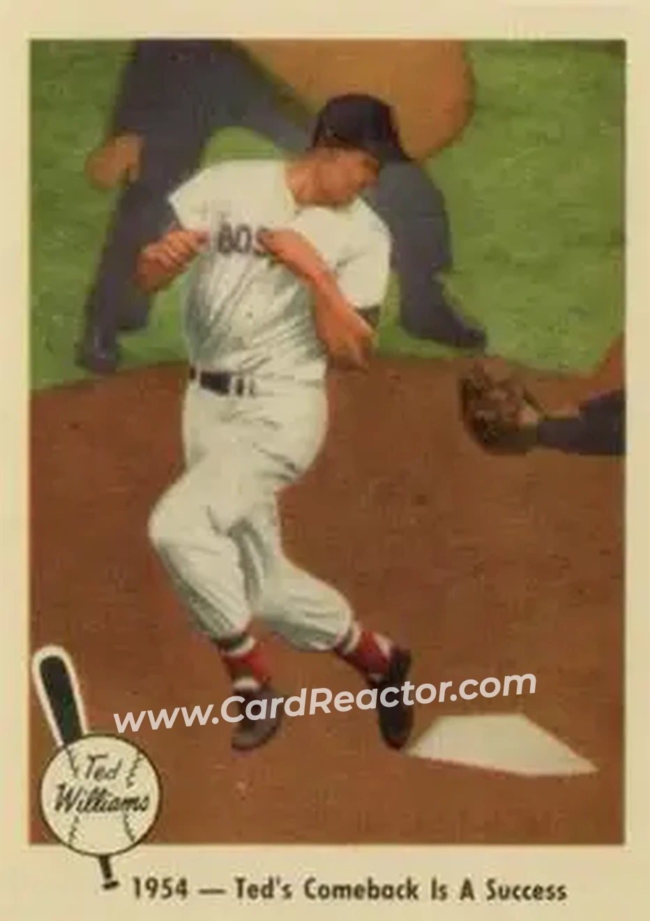 2004 Fleer National Pastime - 1959 Ted Williams Reprint #53 - Ted Williams - Boston Red Sox - Front