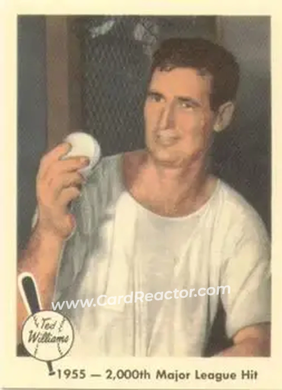 2004 Fleer National Pastime - 1959 Ted Williams Reprint #56 - Ted Williams - Boston Red Sox - Front