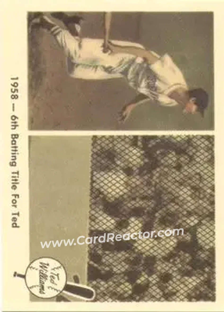 2004 Fleer National Pastime - 1959 Ted Williams Reprint #62 - Ted Williams - Boston Red Sox - Front 2004 Fleer National Pastime - 1959 Ted Williams Reprint #62 - Ted Williams - Boston Red Sox - Front