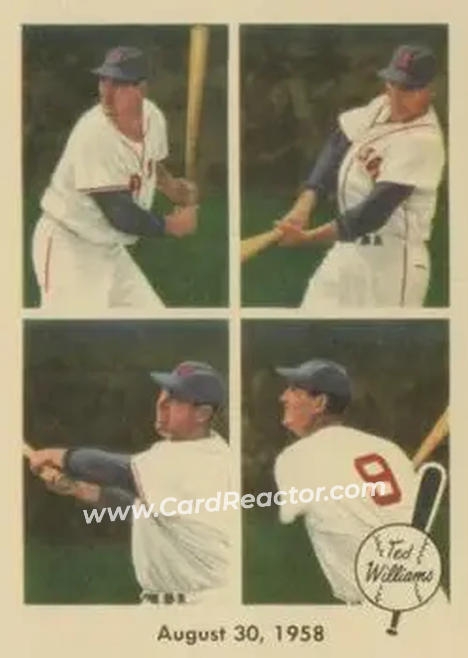 2004 Fleer National Pastime - 1959 Ted Williams Reprint #65 - Ted Williams - Boston Red Sox - Front