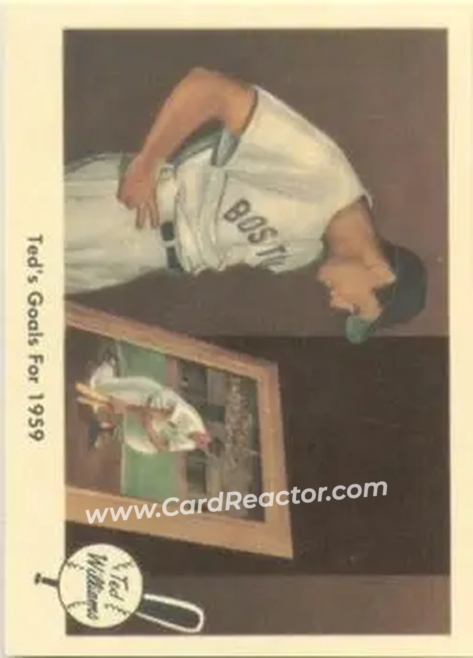 2004 Fleer National Pastime - 1959 Ted Williams Reprint #80 - Ted Williams - Boston Red Sox - Front 2004 Fleer National Pastime - 1959 Ted Williams Reprint #80 - Ted Williams - Boston Red Sox - Front