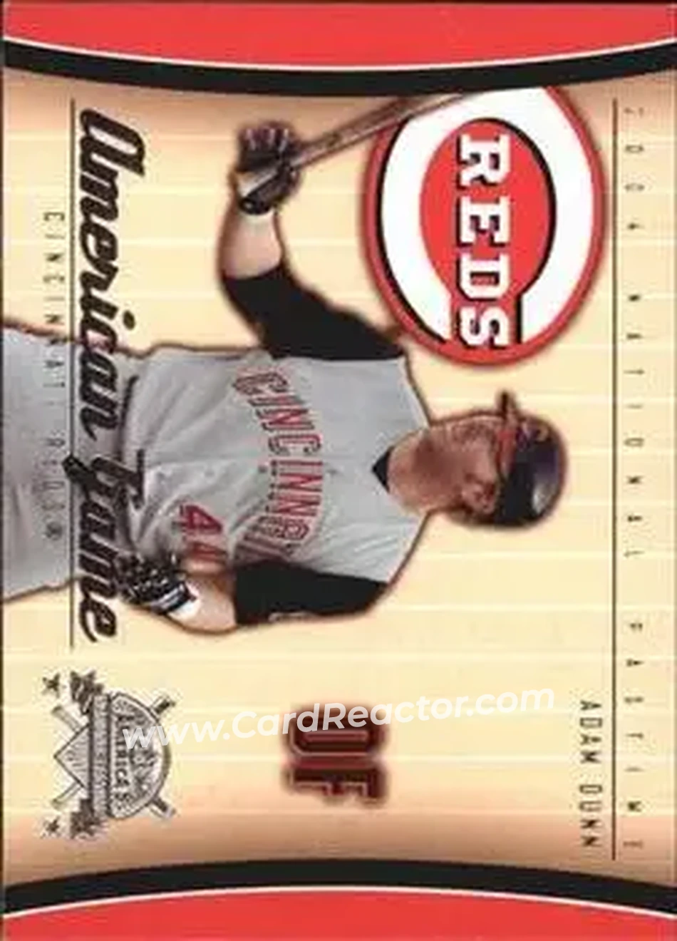 2004 Fleer National Pastime - American Game #7 AG - Adam Dunn - Cincinnati Reds - Front
