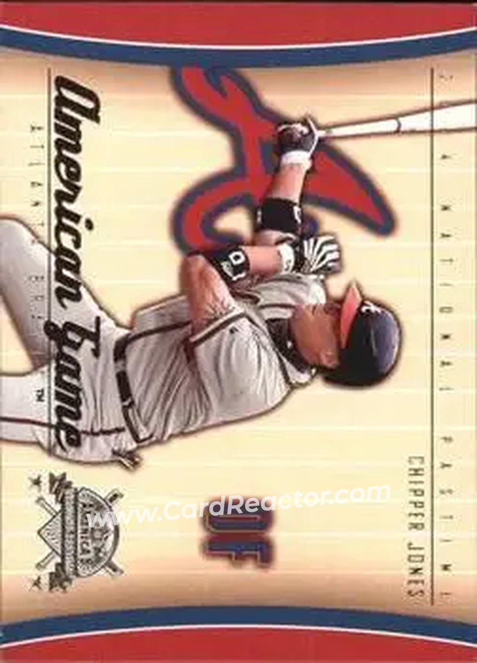 2004 Fleer National Pastime - American Game #13 AG - Chipper Jones - Atlanta Braves - Front