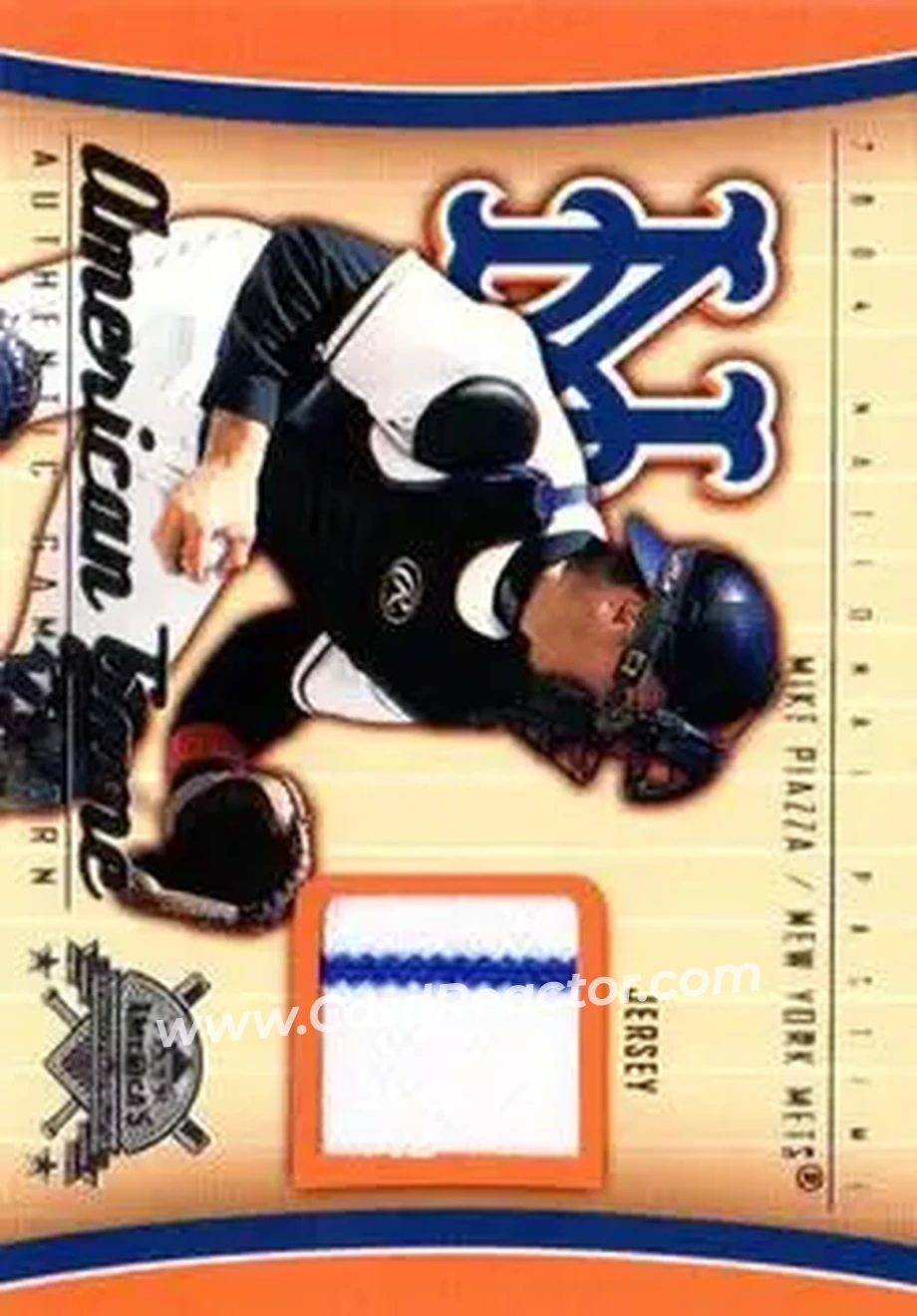 2004 Fleer National Pastime - American Game Jersey #AG-MP - Mike Piazza - New York Mets - Front