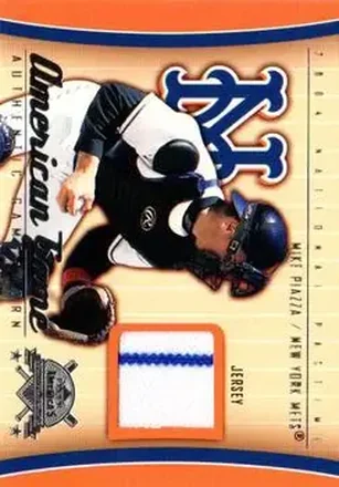 2004 Fleer National Pastime - American Game Jersey #AG-MP - Mike Piazza - New York Mets