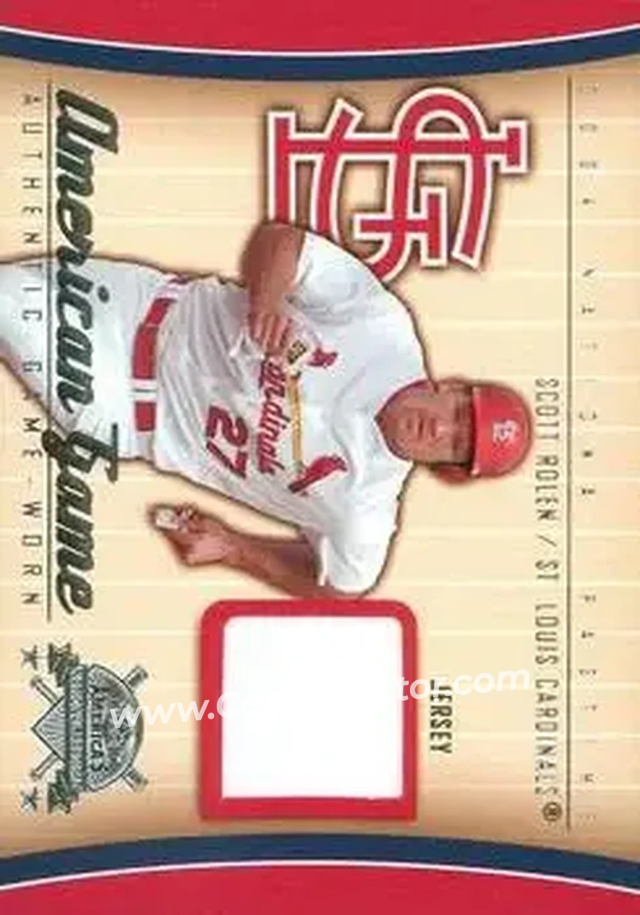 2004 Fleer National Pastime - American Game Jersey #AG-SR - Scott Rolen - St. Louis Cardinals - Front