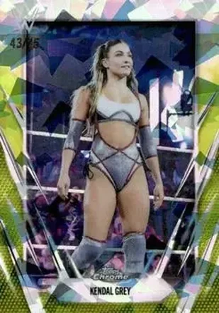 2026 Topps Chrome Sapphire Edition WWE - Yellow #148 - Kendal Grey