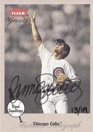 2004 Fleer National Pastime - Buyback Autographs #NNO - Ryne Sandberg - Chicago Cubs