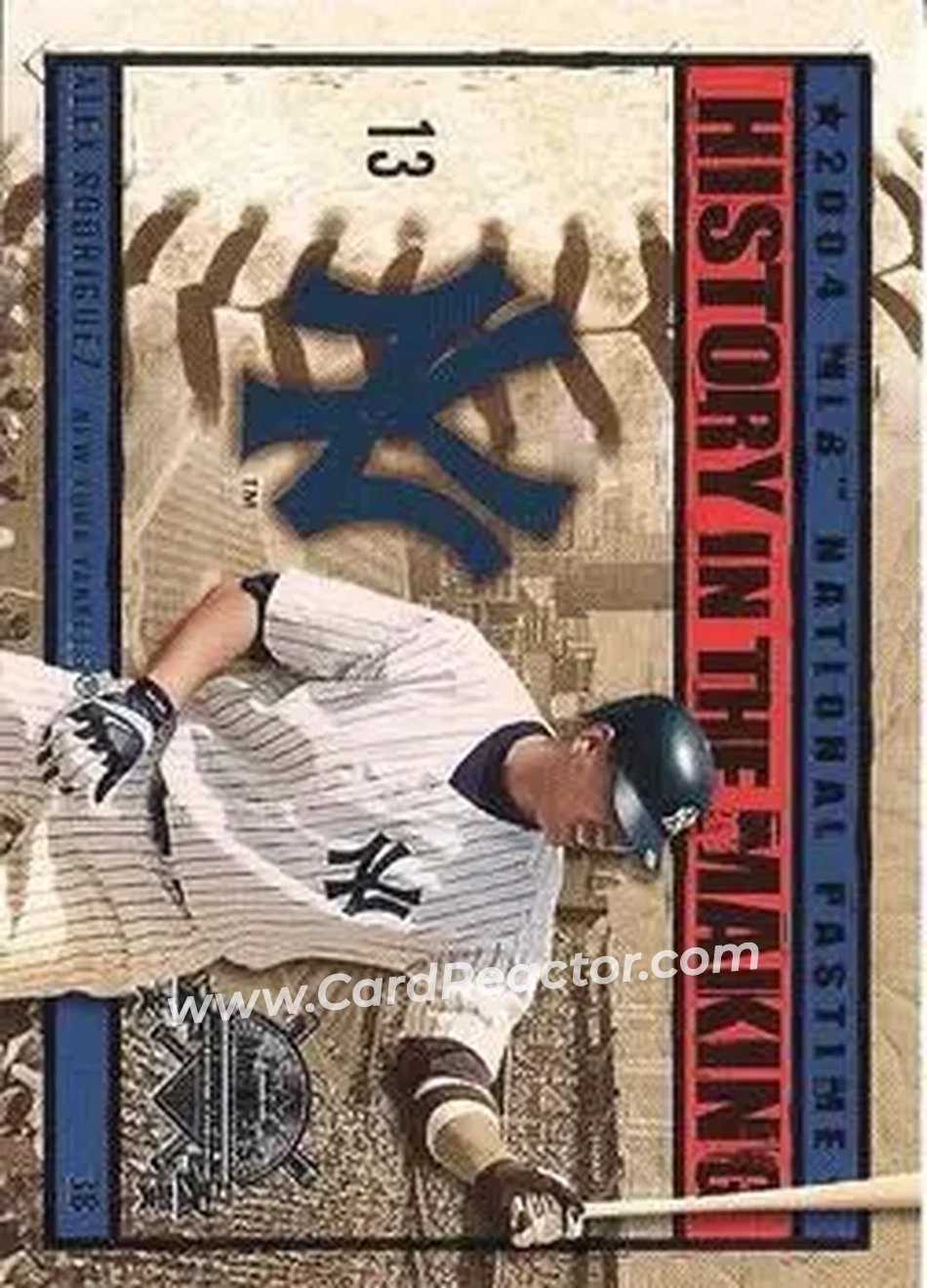 2004 Fleer National Pastime - History in the Making #2HM - Alex Rodriguez - New York Yankees - Front 2004 Fleer National Pastime - History in the Making #2HM - Alex Rodriguez - New York Yankees - Front