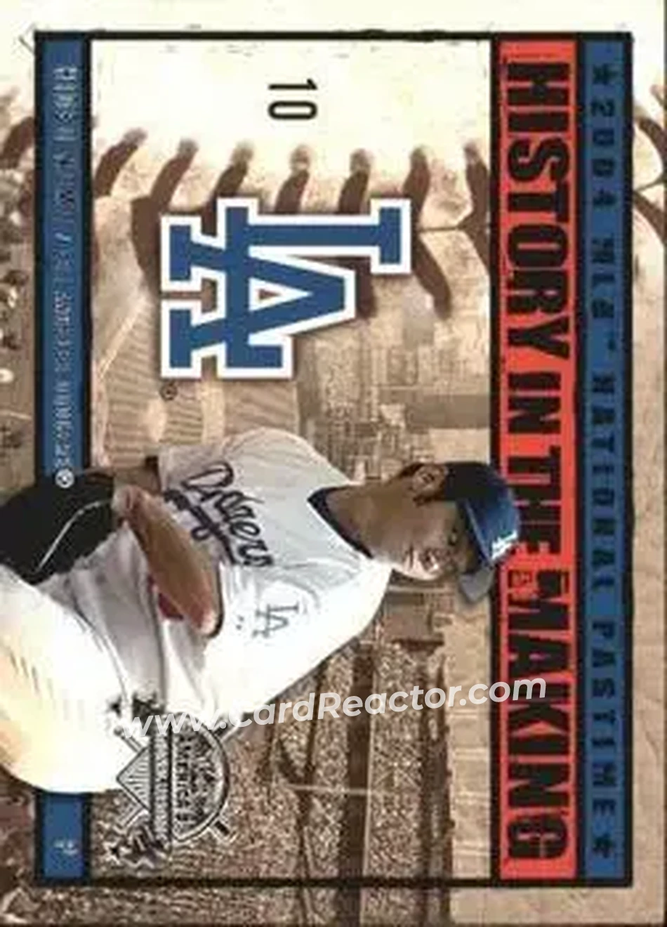 2004 Fleer National Pastime - History in the Making #8HM - Hideo Nomo - Los Angeles Dodgers - Front