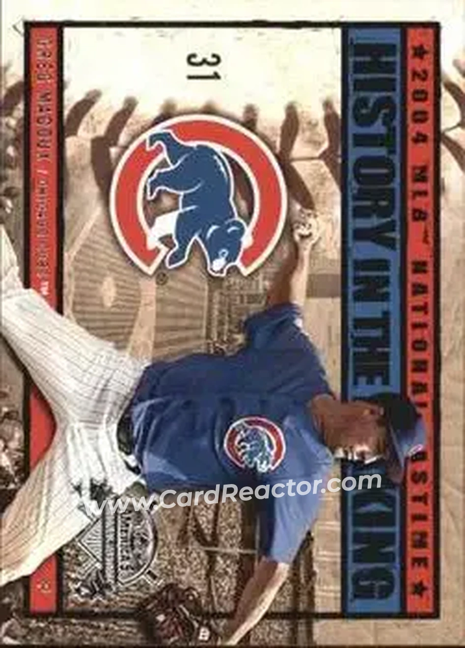 2004 Fleer National Pastime - History in the Making #11HM - Greg Maddux - Chicago Cubs - Front 2004 Fleer National Pastime - History in the Making #11HM - Greg Maddux - Chicago Cubs - Front