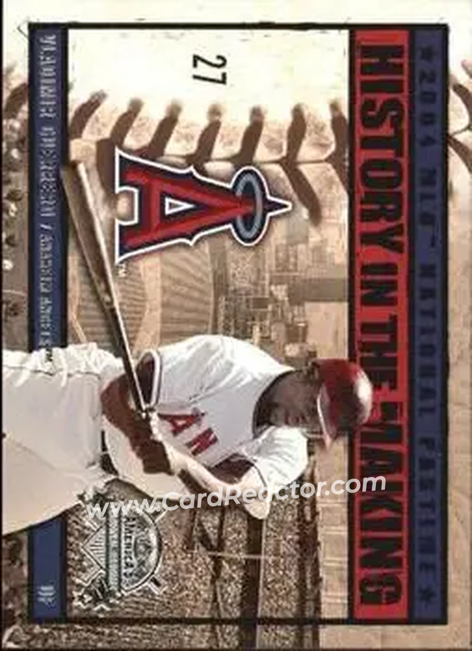 2004 Fleer National Pastime - History in the Making #15HM - Vladimir Guerrero - Anaheim Angels - Front 2004 Fleer National Pastime - History in the Making #15HM - Vladimir Guerrero - Anaheim Angels - Front