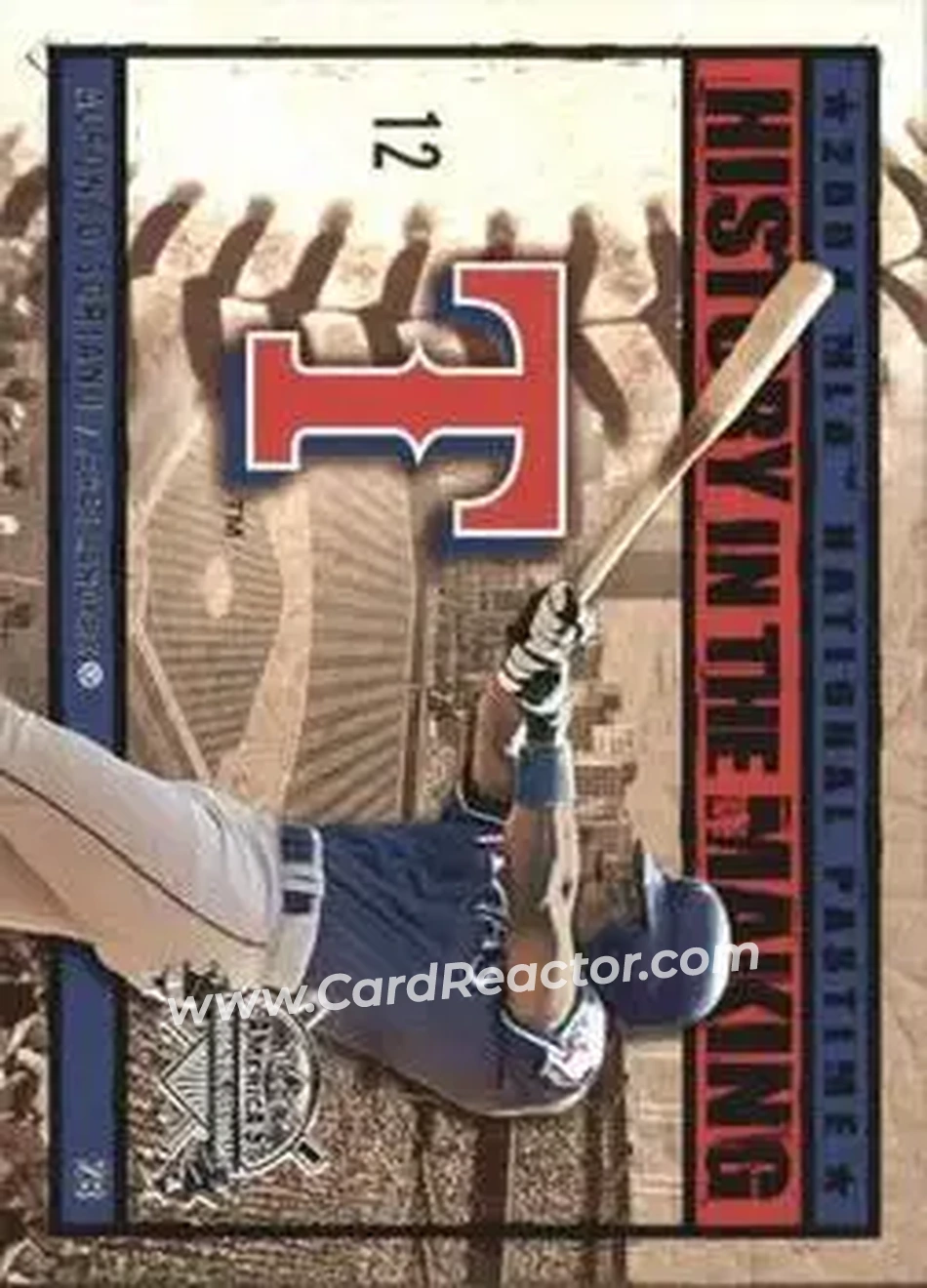 2004 Fleer National Pastime - History in the Making #22HM - Alfonso Soriano - Texas Rangers - Front 2004 Fleer National Pastime - History in the Making #22HM - Alfonso Soriano - Texas Rangers - Front